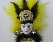 New Orleans Black and Gold Mardi Gras Pin
