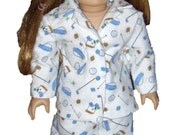 18 inch doll Pajamas - Golf