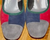 SALE/ Mondrian Suede Pumps By Florshiem 7