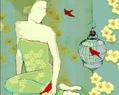 Birdcage - Painted Ladies Series Print - large print