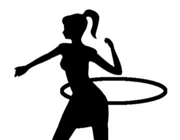 Whoop Hula Hoop Silhouette Stickers