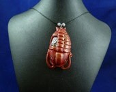 Gilded Steampunk Trilobite Necklace - Handmade Fossil Inspired Jewelry