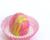 Cascarones (Confetti Eggs), TWO DOZEN, Hot Pink and Key Lime Green, Marbled, for Easter and Spring Celebrations