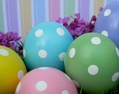 Cascarones (Confetti Eggs), TWO DOZEN, with Polka Dots for Easter, Spring, or Perfect for a Baby Shower