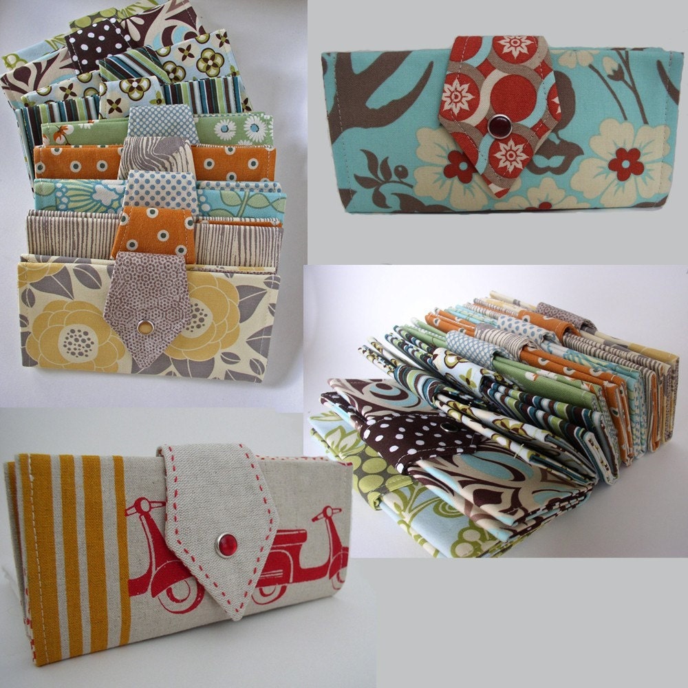 Checkbook Wallet Cover Choose your Fabrics  Made To Order