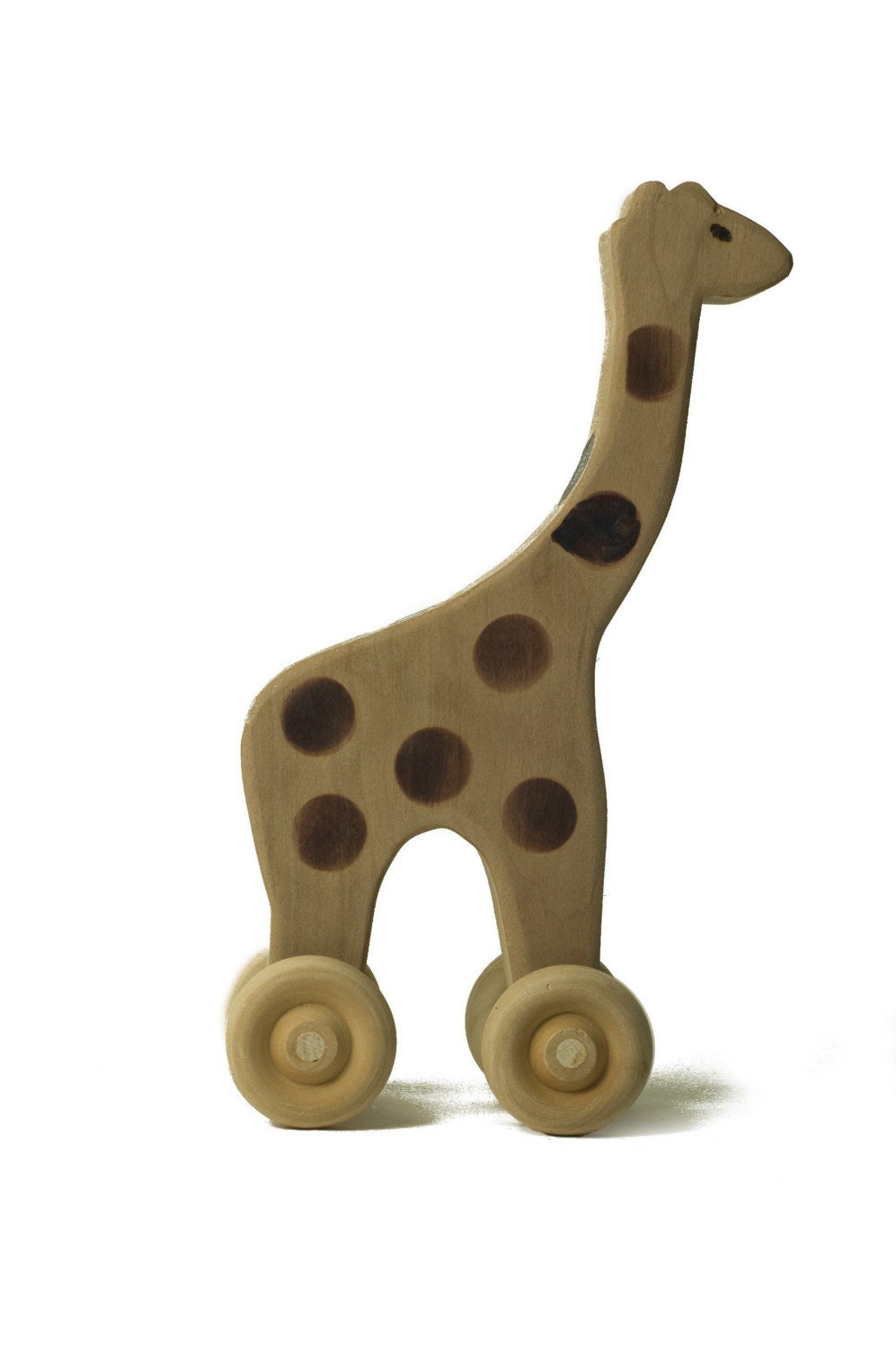 all natural organic eco-friendly giraffe rollimal wood toy