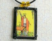 Tarot Magician Polymer Clay Uni-sex Pendant Necklace