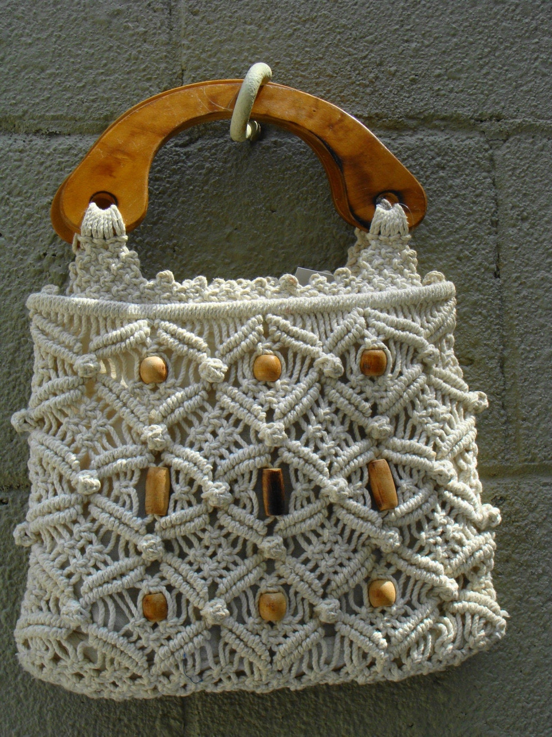 Vintage Cotton woven handbag