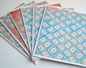 Note Cards Pink and Blue Set of 6