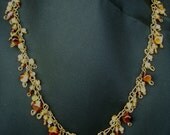 Polished Stone Cluster Necklace