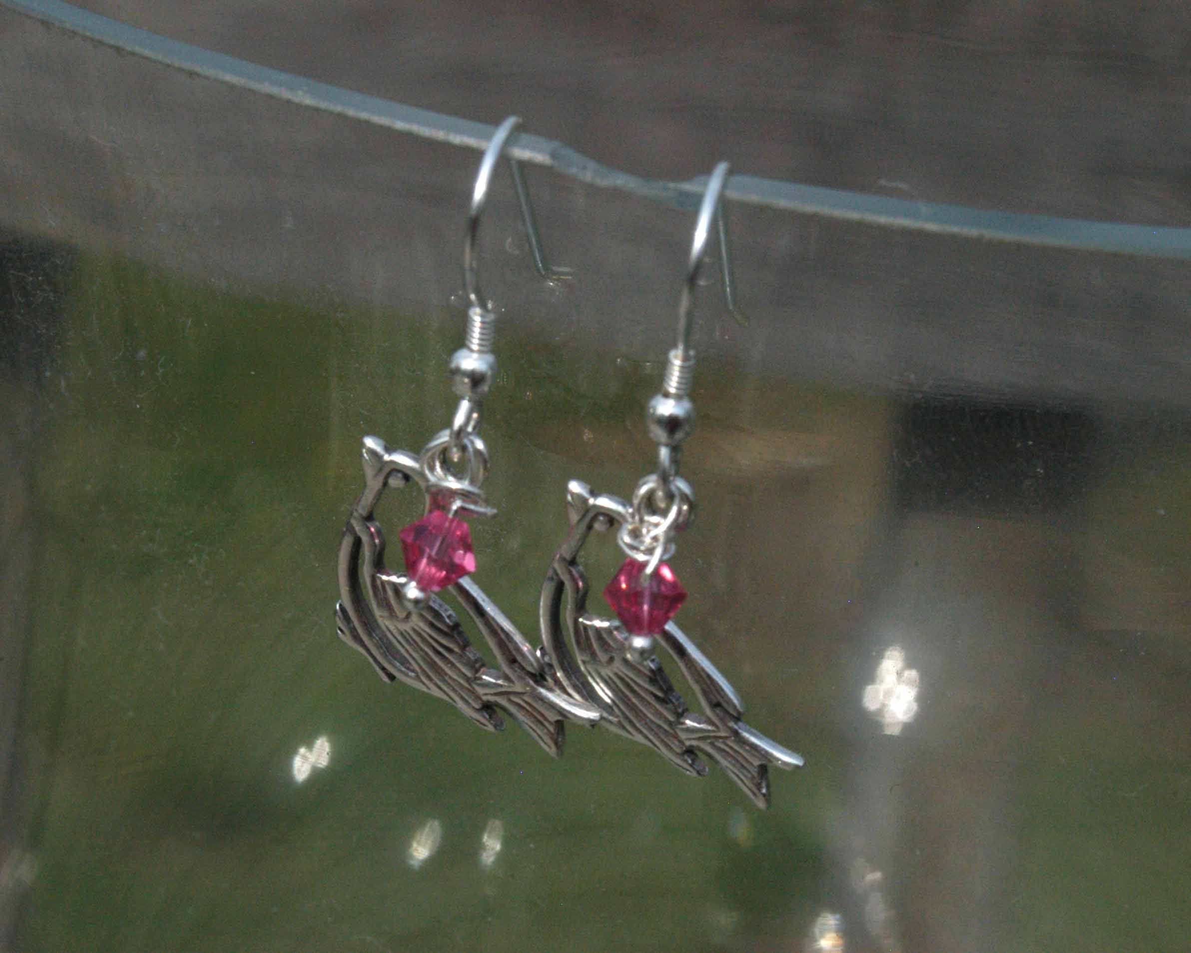 Rockin' Robin - Sterling Bird Earrings With Swarovski Crystals