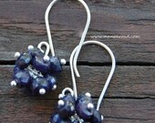 Twinkle Earrings - Sapphires and Sterling Silver