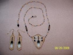 Instructions for making 5 Feathers Necklace and earring set - Pattern only