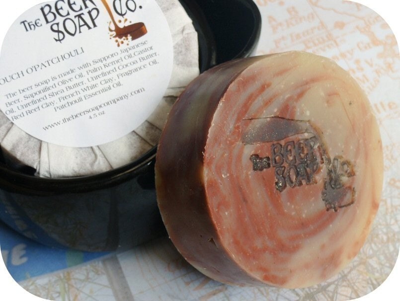Handmade Gifts for Men - Touch O Patchouli Soap - Made with Sapporo Japanese Rice Lager