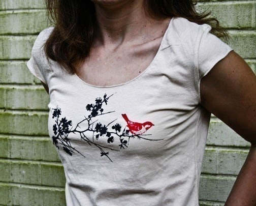 Creme Sakura Scoop Neck