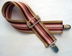 Adjustable Nursing Strap Pink and Brown Stripes