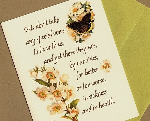 Pet Sympathy Card - Loyal Friend, pet condolence card, pet loss card