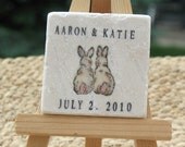 A Couple of Love Bunnies Save the Date Magnets, Set of 25