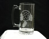 etched dream catcher on mug
