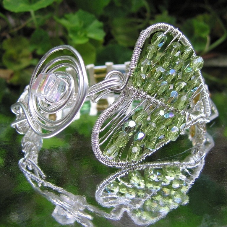 Caught In The Nest Wire Wrapped Bracelet