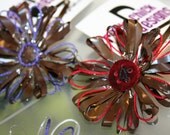 Repurposed Cassette Tape Flower Hair Clips