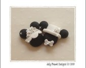 Wedding Minnie and Mickey bead/bow center