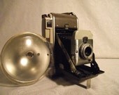Polaroid Land Camera Model 80A with Polaroid BC Flash