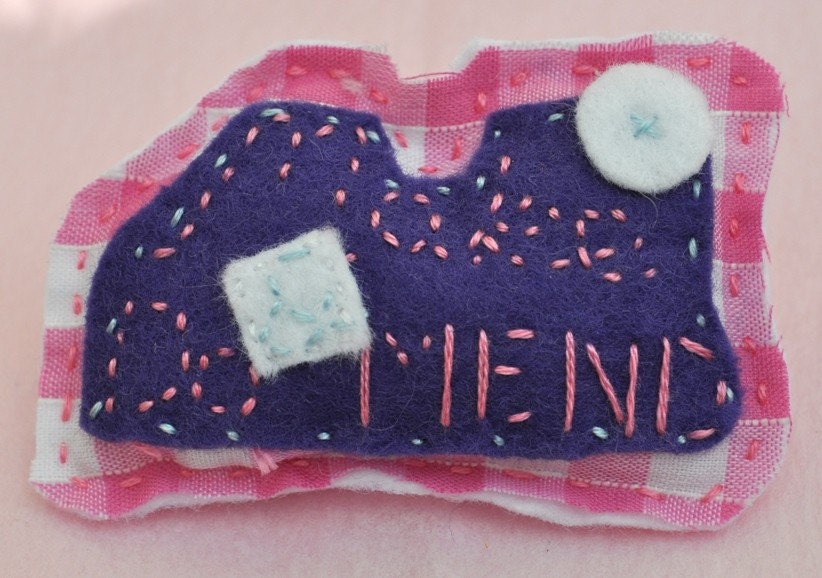 Felt Sewing Brooch - Make Do and Mend