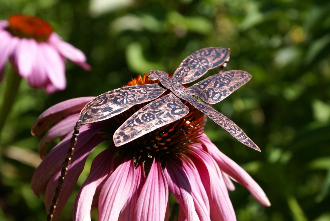 Dragonfly - Etched Copper Necklace