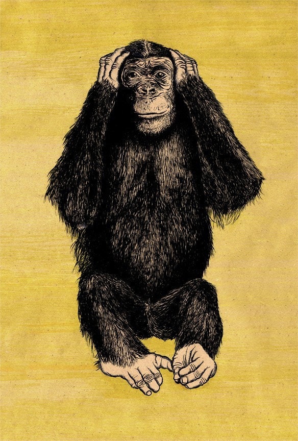 SEE NO EVIL 11x16.25 print signed and numbered