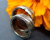Inside Out, set of silver rings
