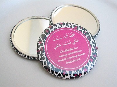 Hot Pink Cheetah Pocket Mirror