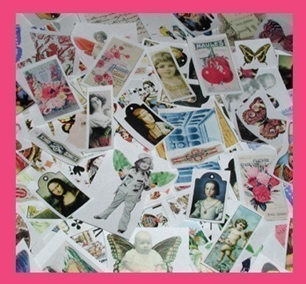 Image Sampler mystery grab bag collage kit ( 50 pcs) pack
