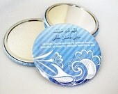 Blue Henna Pocket Mirror