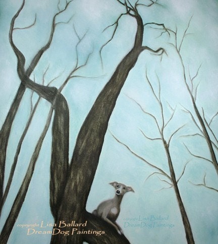 Waiting on a Friend - Italian Greyhound / Whippet - Rescue Awareness Print