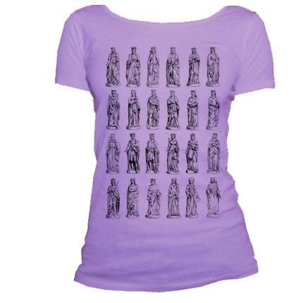 THE COLOR LILAC - Organic cotton Scoop Neck Tshirt - Pick your design - HAND-DYED