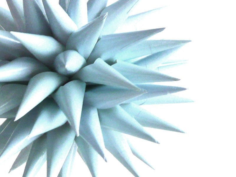 Paper Decoration Blue Skies Star Urchin Ornament Polish Folk Art - 4 inch