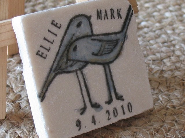 Love Bird Save The Date Magnets, Set of 5