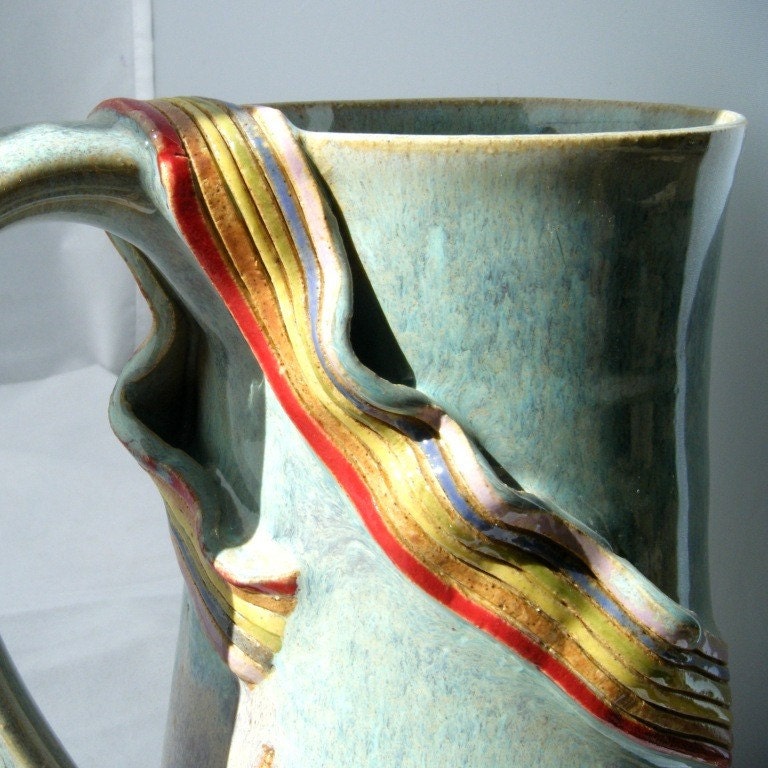 Rainbow Ribbon Mug in Blue