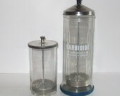 Vintage BARBER SHOP Glass Jars