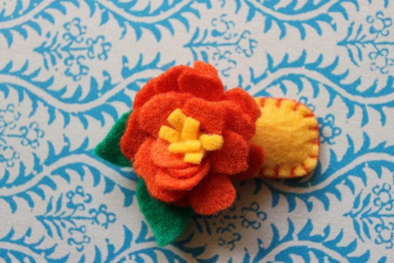 Felt Flower Hair Clip