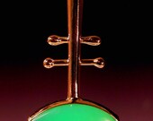 Chrysoprase Pendant in 18 karat gold  FUTURAMA