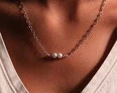 Lilac and White Pearl Necklace Perfect for Bridal Parties or Prom