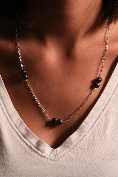 Blue Pearl Necklace - Great for a bridal party or prom