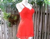 Spicy Tangerine vintage mini slip