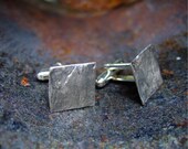 Marble, fine silver cufflinks