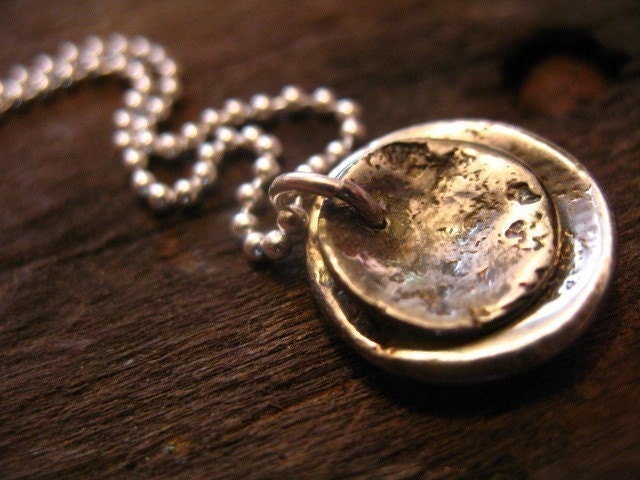 Hug - Silver Domed Disc Necklace