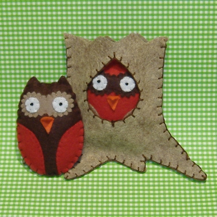 The Owl and Hollow Tree PDF Pattern
