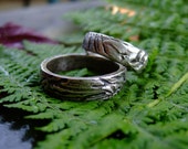 Marks of Time, set of handmade silver rings