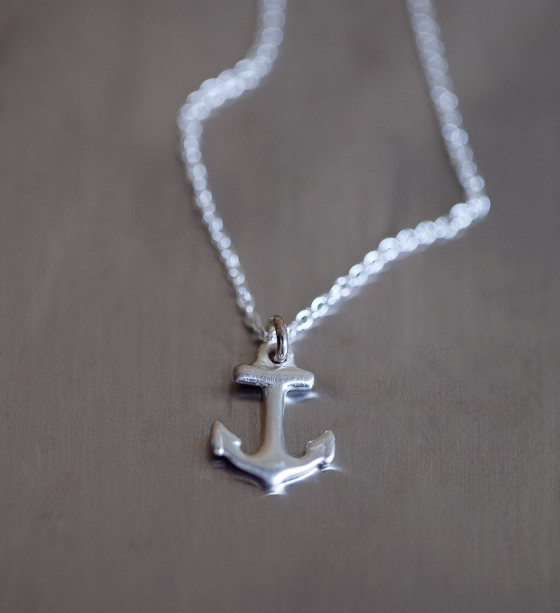 Sterling Anchor Necklace